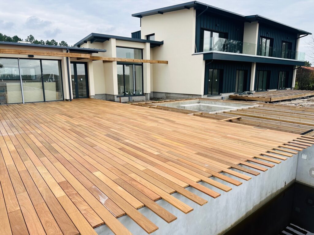 Garden Park Concept | lame 1m55 couleur terrasse ipe deckibois Terrasse en bois exotique