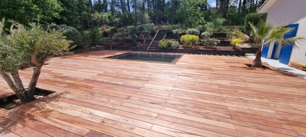 Garden Park Concept | piscine tigerwood deckibois 155 Terrasse en bois exotique